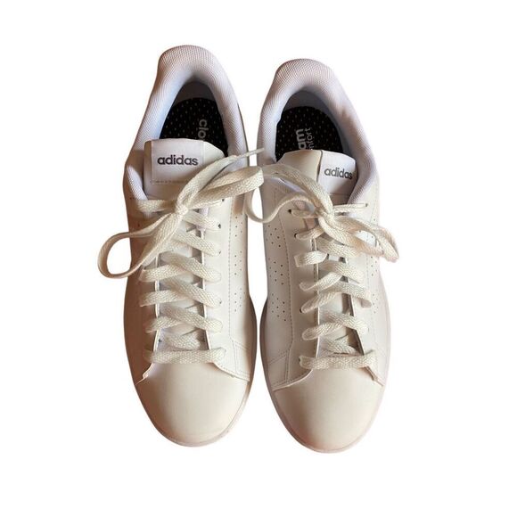 Adidas advantage men’s cloud, white lace up sneakers, NWO, box size 9 - Picture 2 of 5